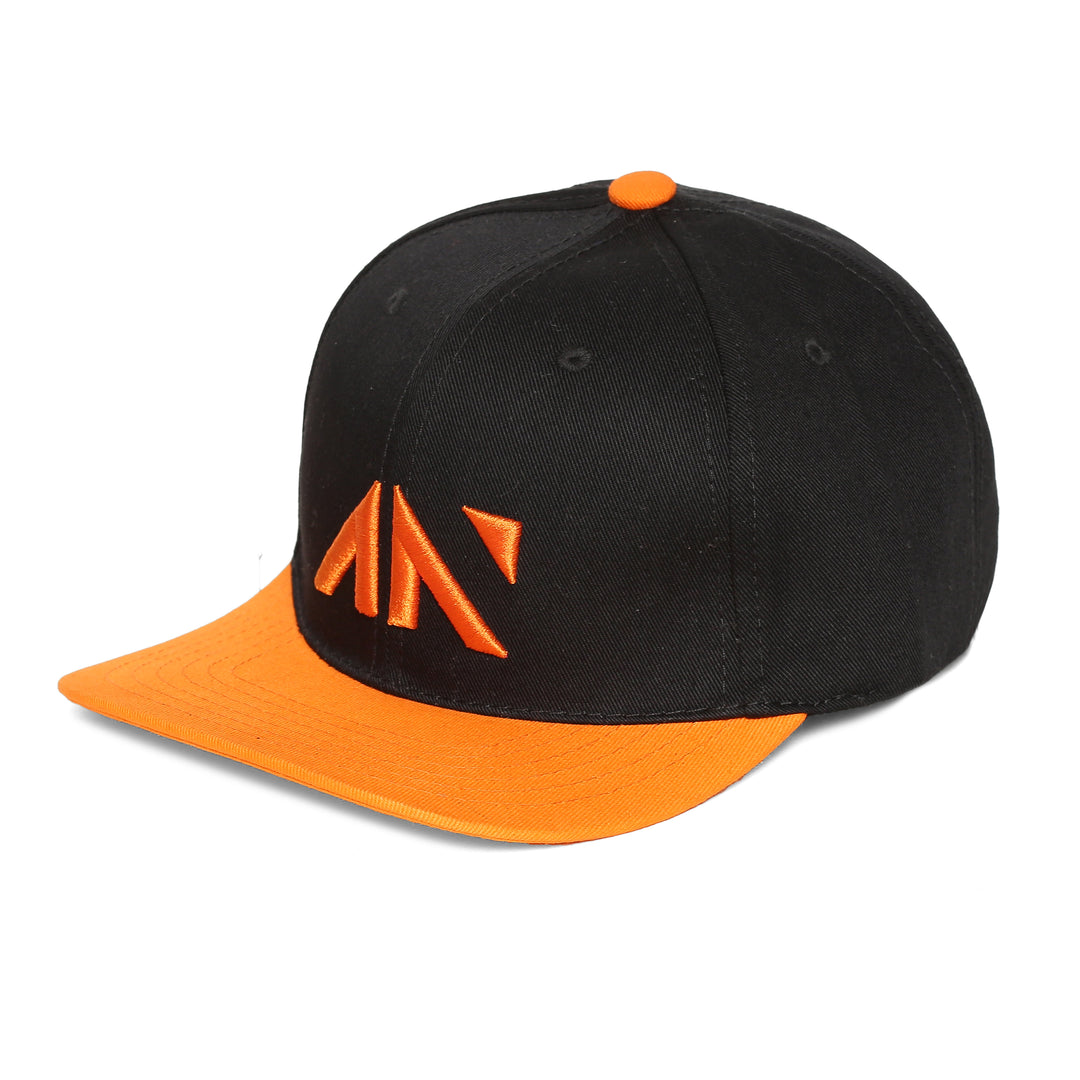 SNAPBACK CAP - BLACK ORANGE Cap - AestheticNation