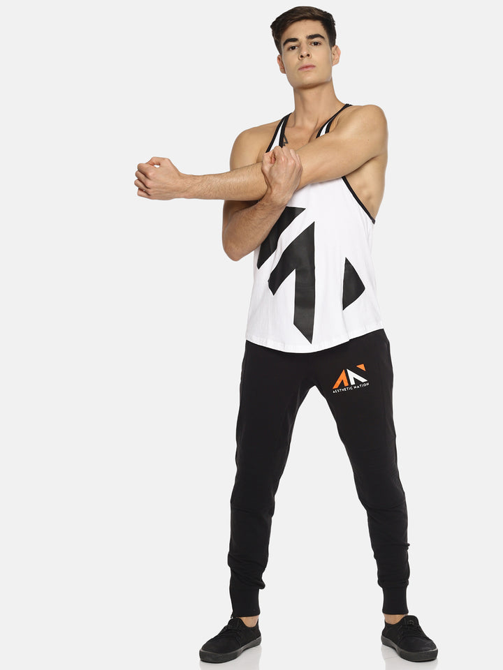 ALLOVER WHITE STRINGER Singlets - AestheticNation