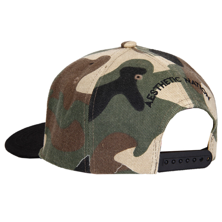 SNAPBACK CAP - ARMY BLACK Cap - AestheticNation